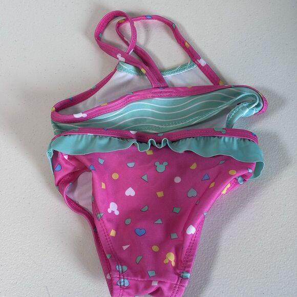 Healthtex and Disney 2 Piece Swimsuit Size 6 -9 Months Bathing Suit Bikini - Picture 5 of 9